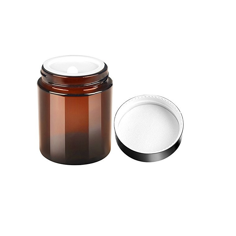 100 ml 200ml dark amber brown shading eye face cream cosmetic bottle glass jar wholesale