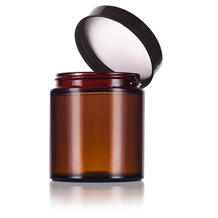 100 ml 200ml dark amber brown shading eye face cream cosmetic bottle glass jar wholesale