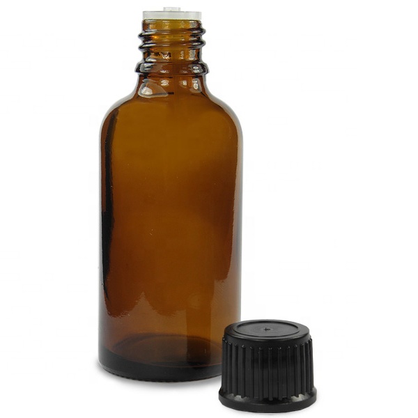 100 ml AMBER Euro Dropper glass Bottles with Black Cap and Inserts