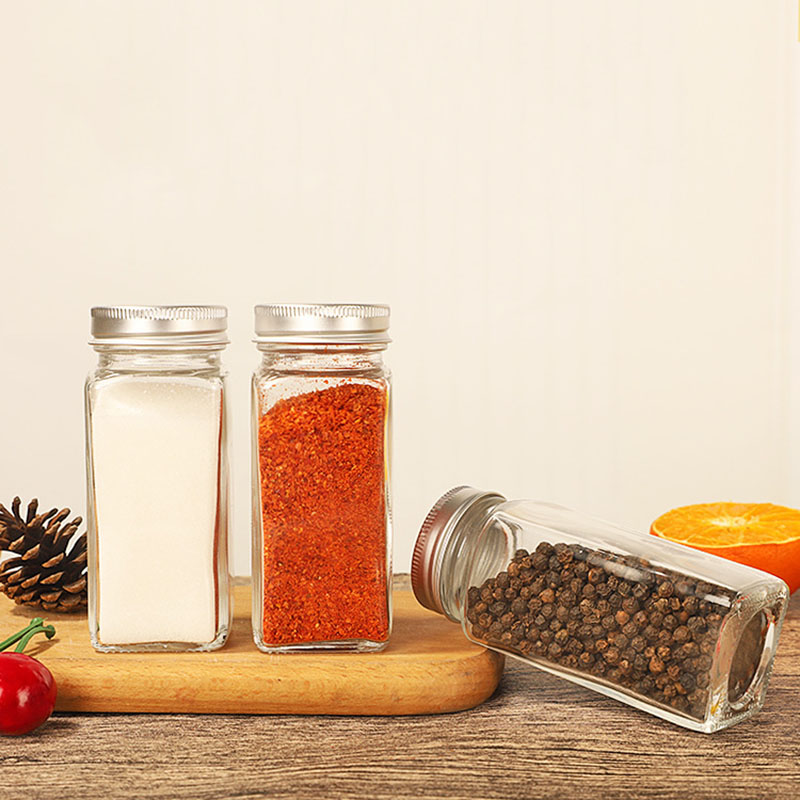 100 ml Glass Spice Jar Spice Storage Shaker Bottle with Screw Lid