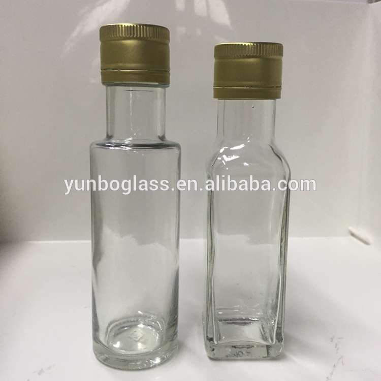 100 ml Transparent Round Olive Oil Glass Bottle