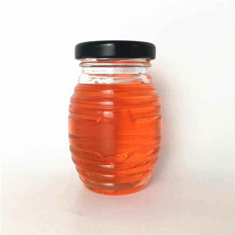 100 ml bee hive glass honey bottles jar with lug lid