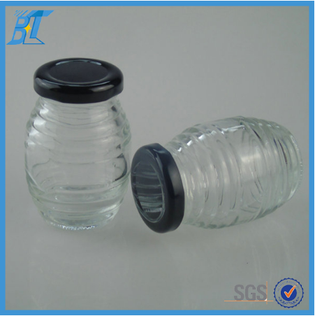 100 ml bee hive glass honey bottles jar with lug lid
