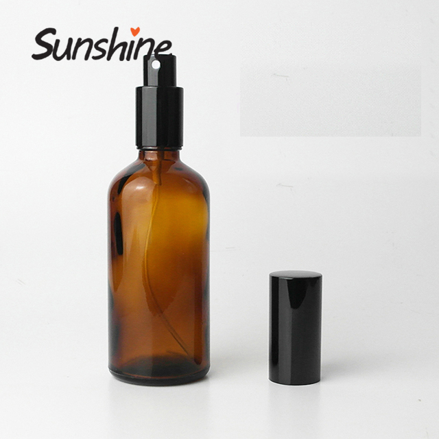 100 ml empty amber glass bottle for essential oil