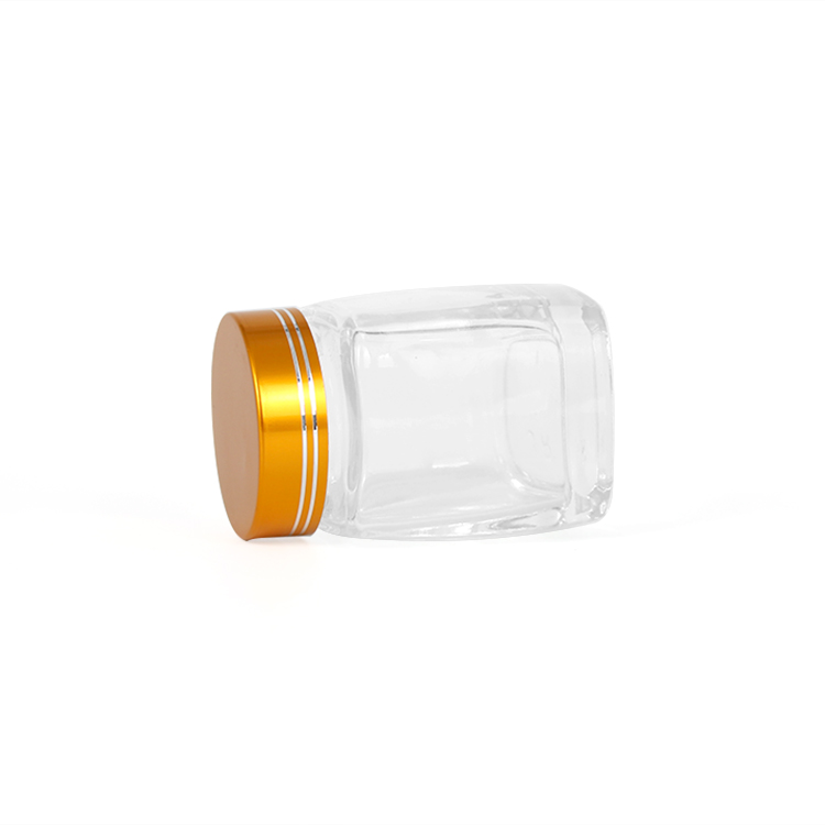 100 ml square clear glass jar for honey