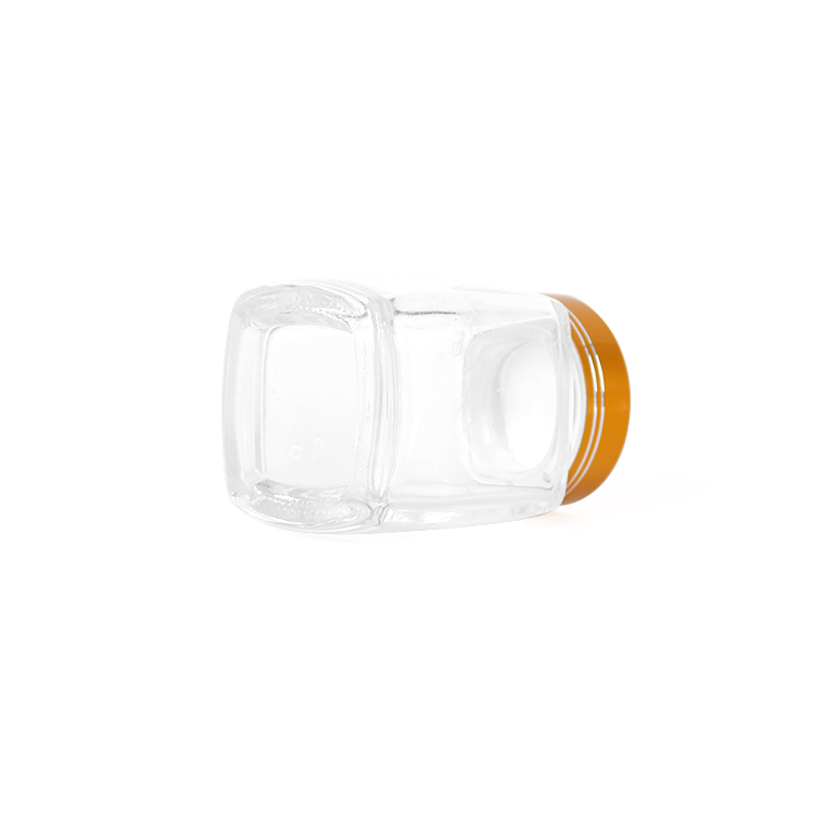 100 ml square clear glass jar for honey