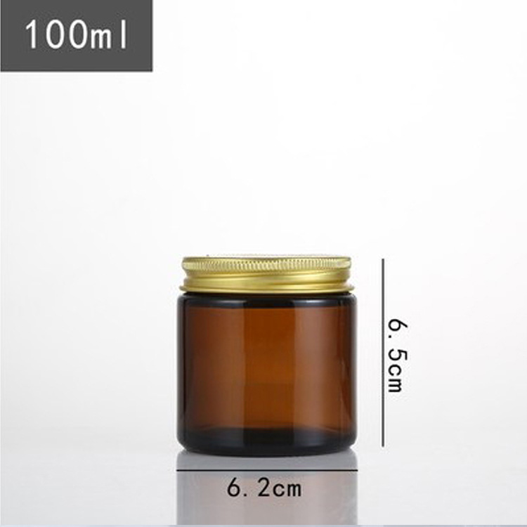 100 ml wholesale luxury round candle jar with aluminum cover