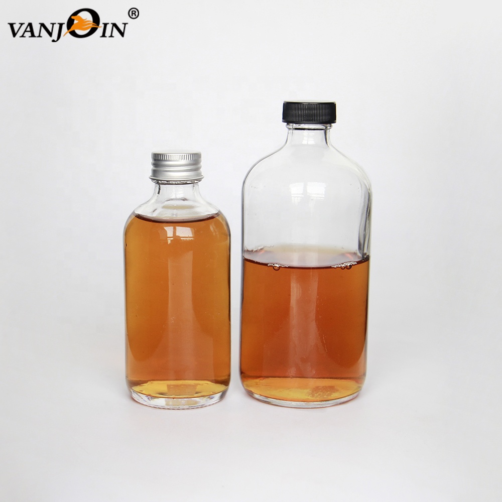 1000 ML Round Glass Bottle with 33-400 Plastic Metal Lid