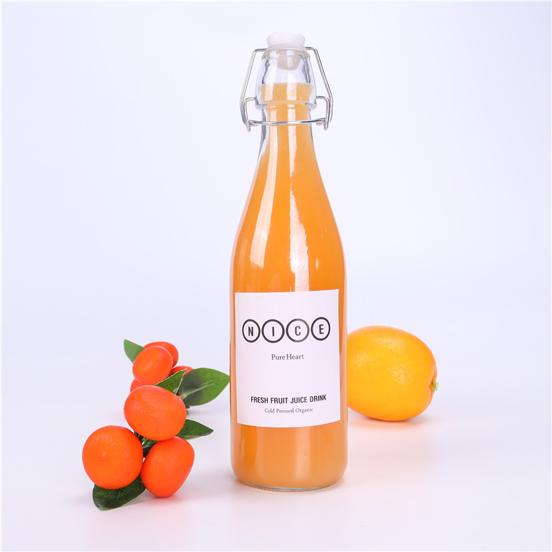 1000 ml 500 ml 250ml Glass Kombucha Bottles For Home Brewing  Beer 16 oz Clear Glass Bottles Easy Swing top