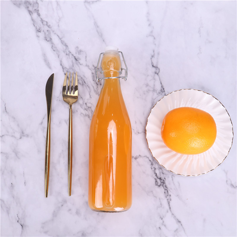 1000 ml 500 ml 250ml Glass Kombucha Bottles For Home Brewing Beer 16 oz Clear Glass Bottles Easy Swing top