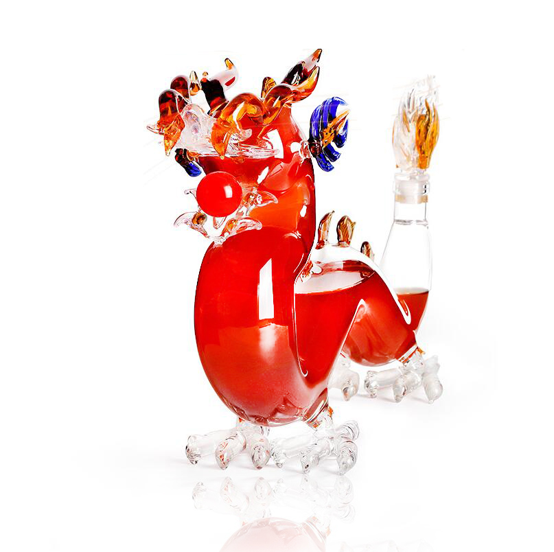 1000 ml Customized Glass dragon decanter dragon bottle for the wine and spirits