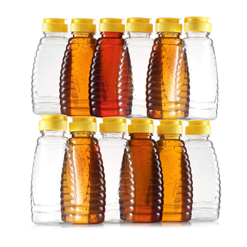 1000g for honey Food grade  Clear PET squeeze honey soy sauce salad dressing plastic bottle for ketchup with cap