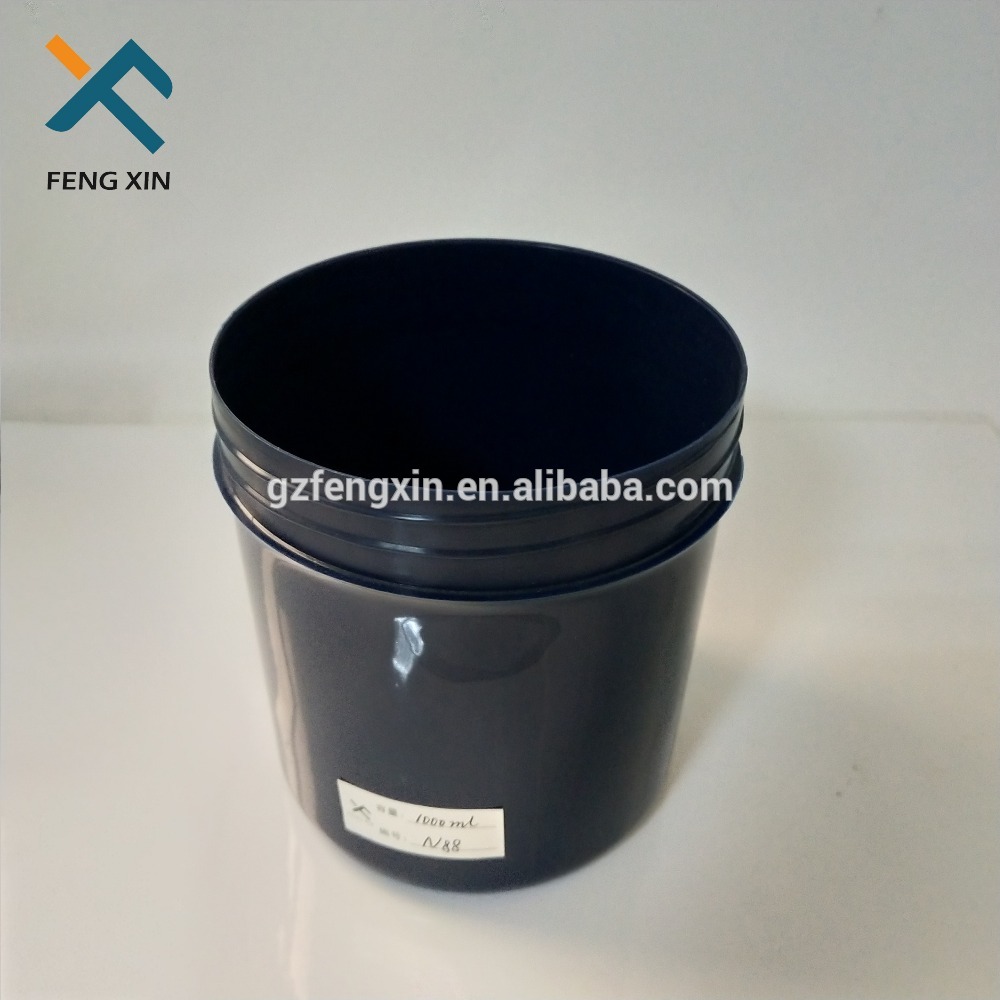 1000g matt black plastic container food packaging empty cosmetic pet jar
