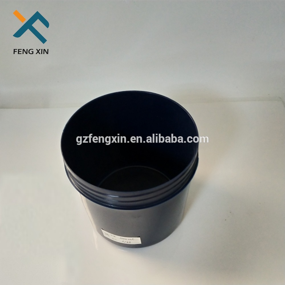 1000g matt black plastic container food packaging empty cosmetic pet jar