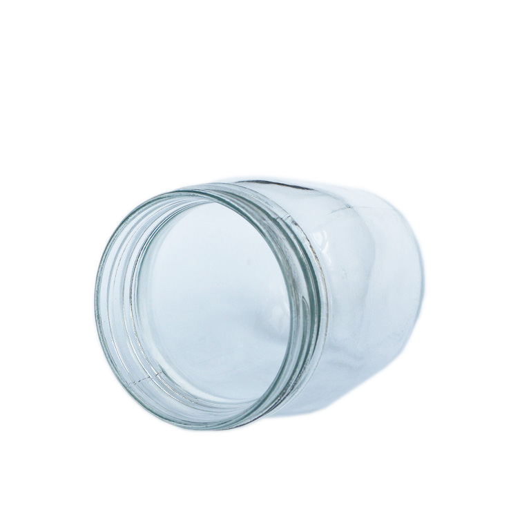 1000ml 1 liter 34oz open mouth plain square storage food promotion mason glass jar with silver one pieces lid