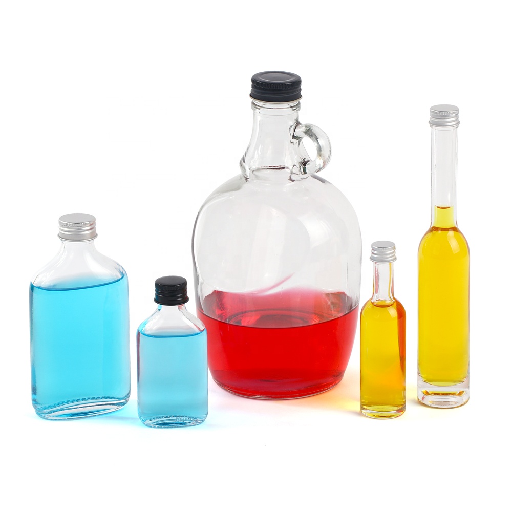 1000ml 1500ml 2000ml wine beverage clear glass beer bottle growler glass