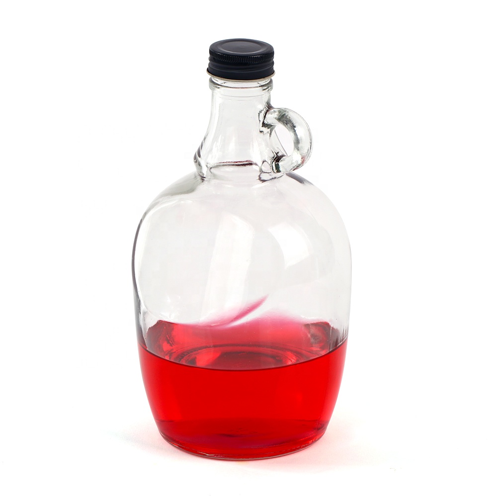 1000ml 1500ml 2000ml wine beverage clear glass beer bottle growler glass