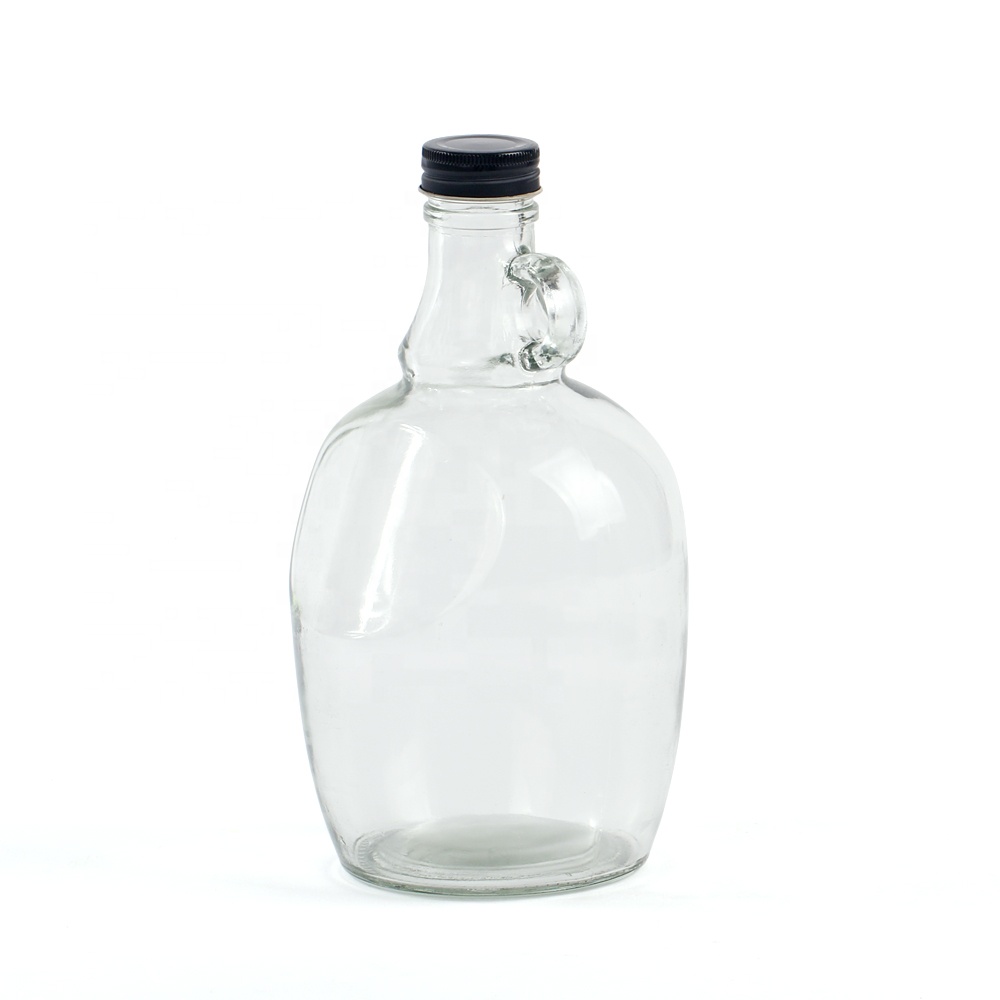 1000ml 1500ml 2000ml wine beverage clear glass beer bottle growler glass
