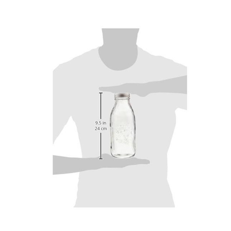 1000ml 1L Glass Milk Juice Beverage Bottle With Screw Cap