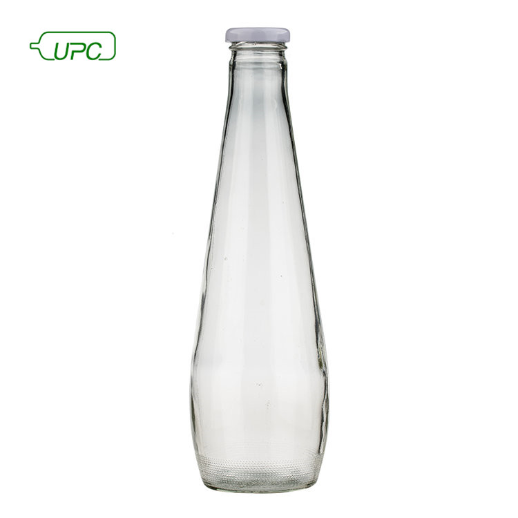 1000ml 1L shape wide mouth empty milk glass bottle with metal lid