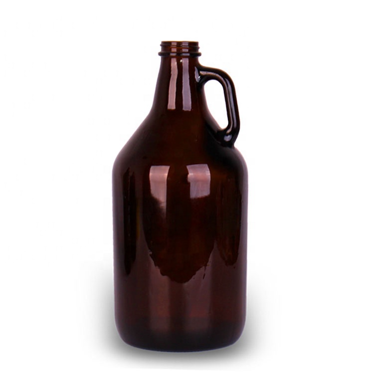 1000ml 2000ml amber wine beer growler glass bottle with swing top
