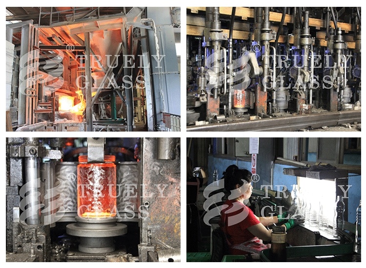 1000ml 500ml 350ml Kitchen Use Swing Top Clear Sealed Glass Storage Bottles for Beverage