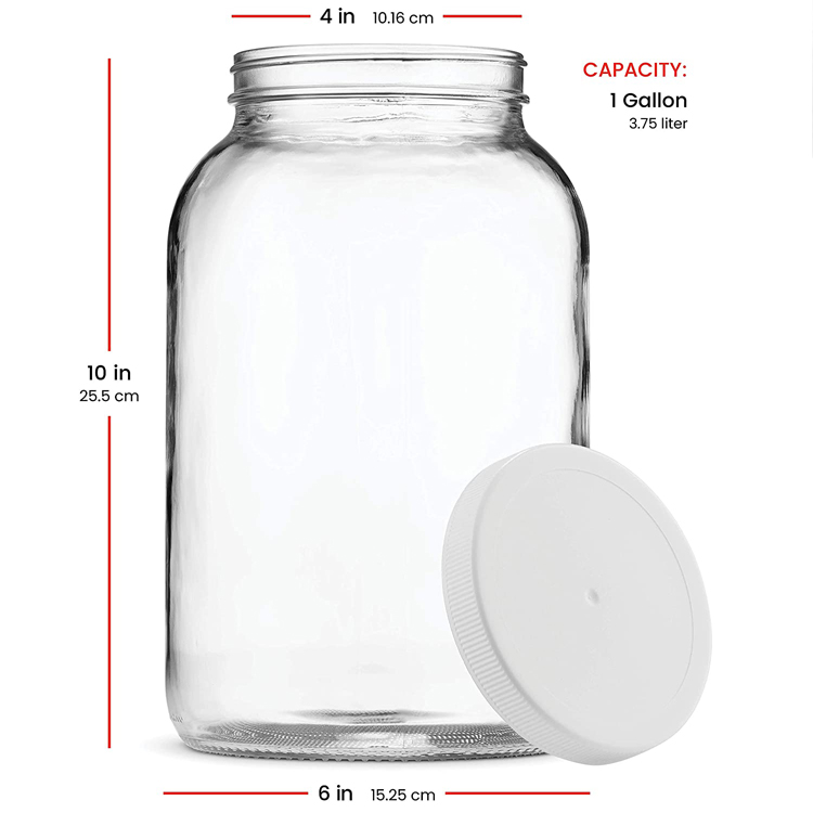 1000ml Glass Containers Food Glass Mason Jars 32 oz with Plastic Lid