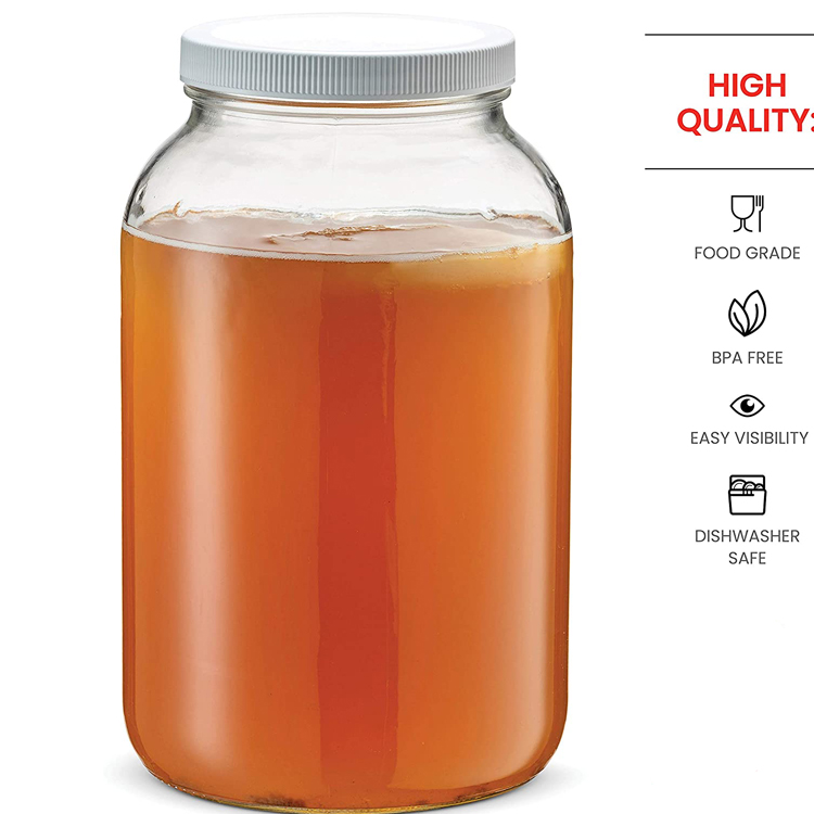1000ml Glass Containers Food Glass Mason Jars 32 oz with Plastic Lid