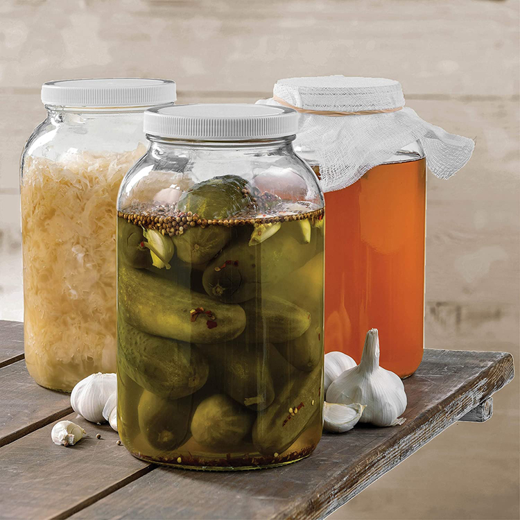 1000ml Glass Containers Food Glass Mason Jars 32 oz with Plastic Lid