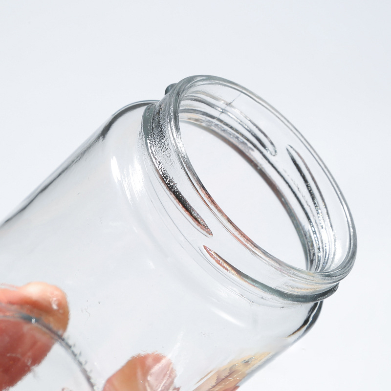 1000ml Round Empty Glass Jar for Pickles Coconut Oil Storage