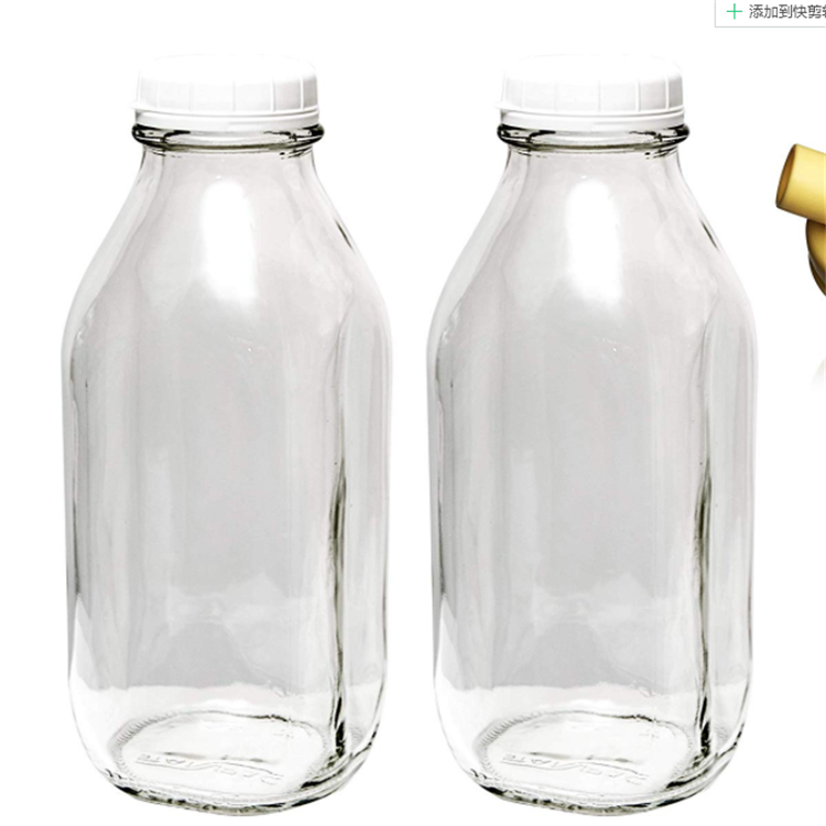 1000ml The Dairy Shoppe Heavy Glass Milk Bottles for raw milk