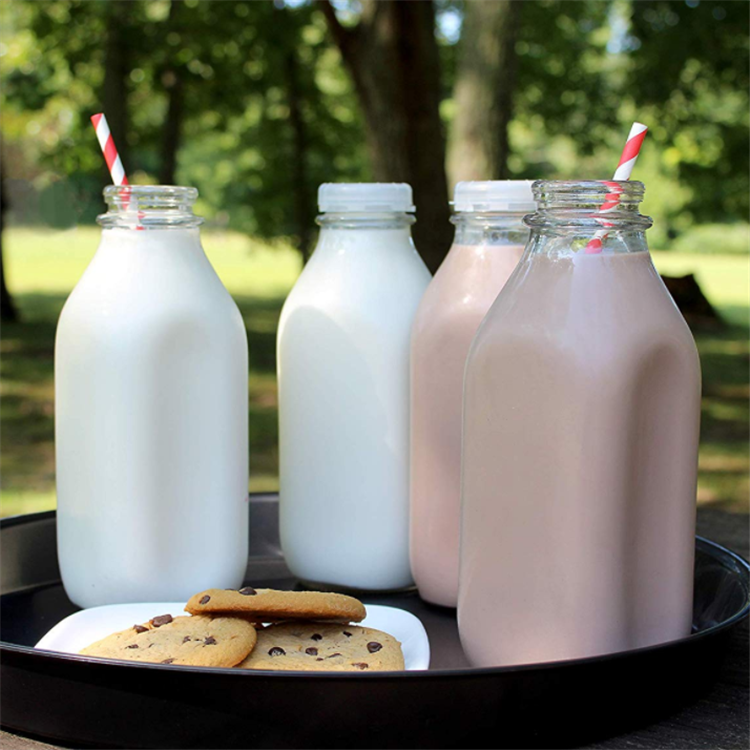 1000ml The Dairy Shoppe Heavy Glass Milk Bottles for raw milk