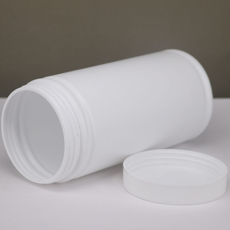 1000ml White Cylinder HDPE Powder Jar