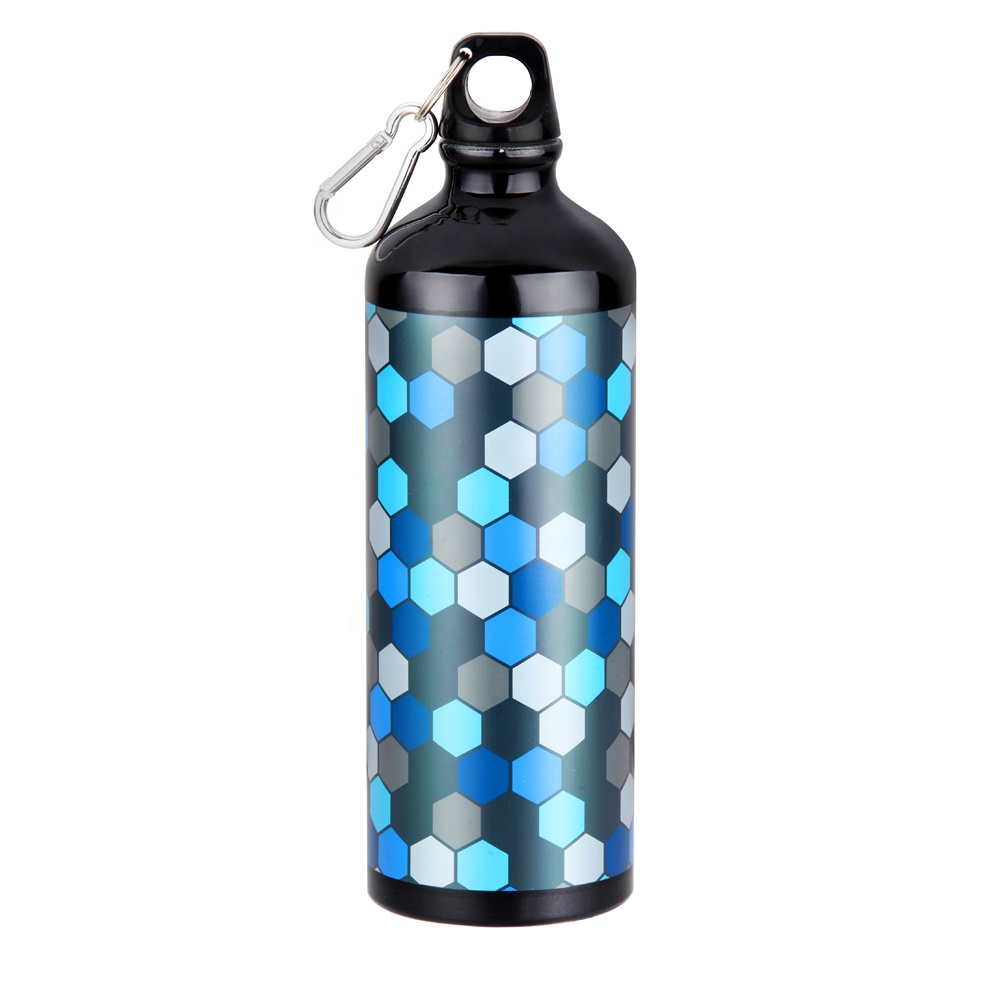 1000ml aluminum water bottle with heat transfer printing