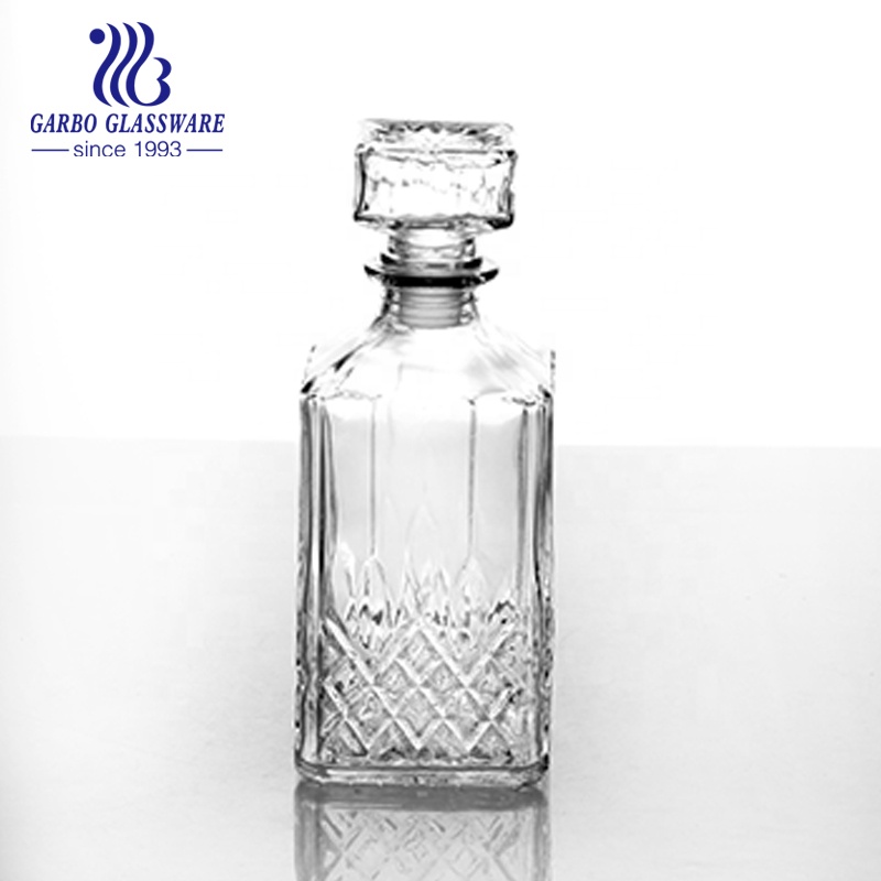 1000ml cheap vodka glass bottle with stopper decanter wine glassware bottles set