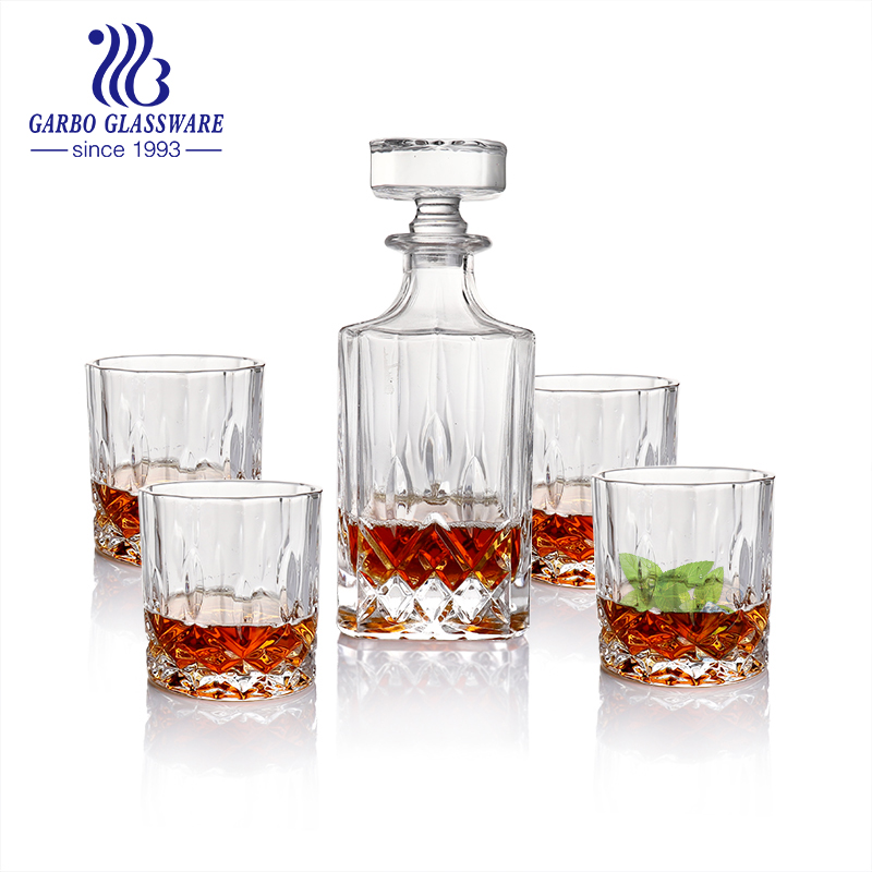 1000ml cheap vodka glass bottle with stopper decanter wine glassware bottles set