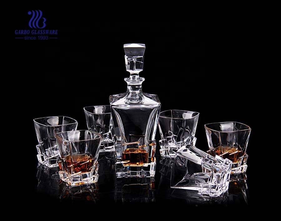 1000ml cheap vodka glass bottle with stopper decanter wine glassware bottles set