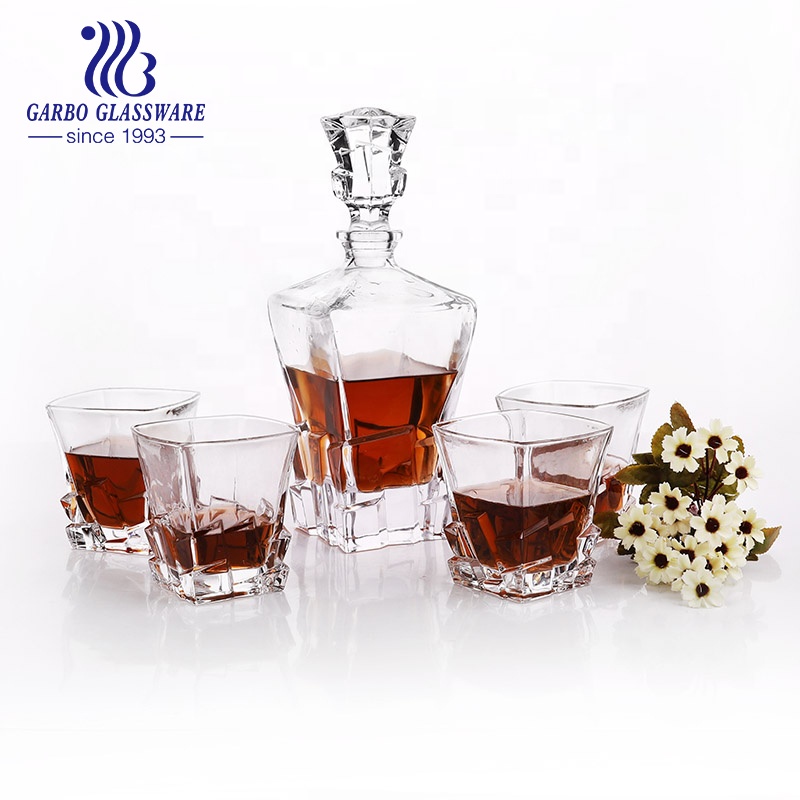 1000ml cheap vodka glass bottle with stopper decanter wine glassware bottles set
