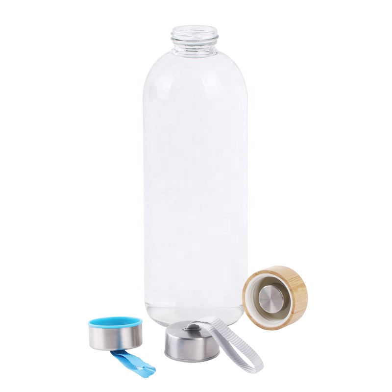1000ml clear glass water bottle drinking bottle glass container water