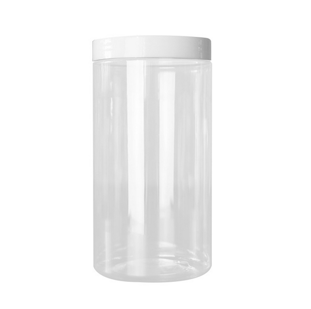 1000ml diameter 92mm high 177mm pet food grade empty plastic packaging jars with lids for nut biscuits