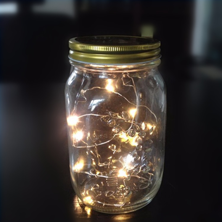 1000ml embossed solar mason jar solar glass jar led solar lights with lid