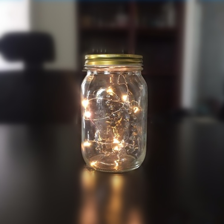 1000ml embossed solar mason jar solar glass jar led solar lights with lid