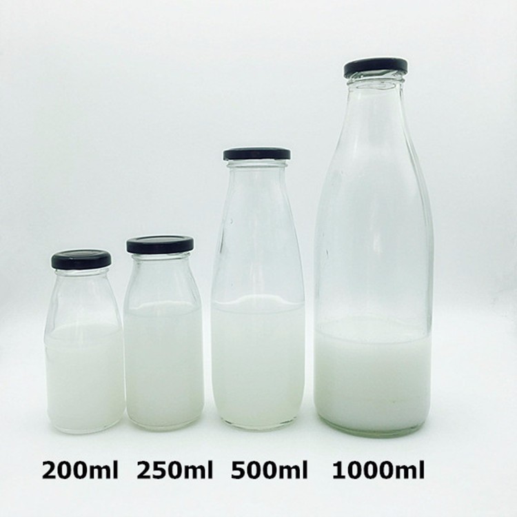 1000ml glass bottle coconut milk, 1 liter glass milk bottle with lid