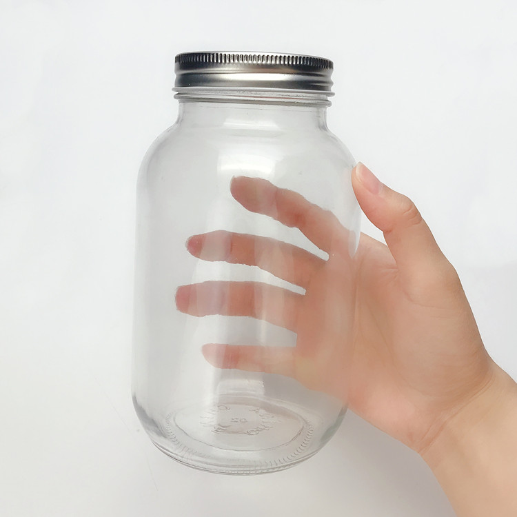 1000ml high quality large square glass jar glass container with twist off cap