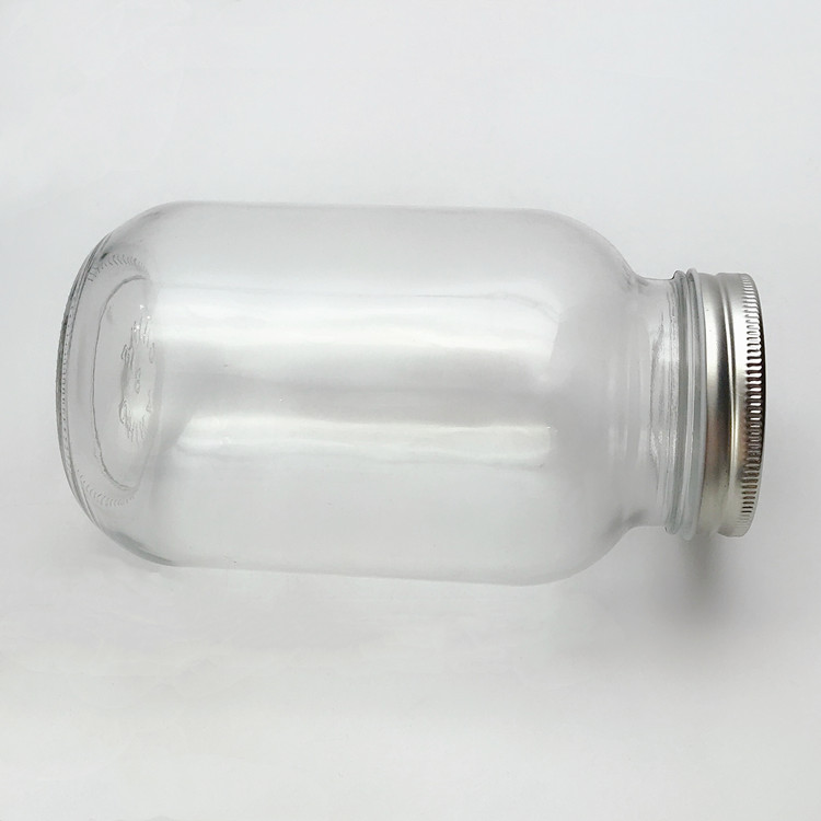 1000ml high quality large square glass jar glass container with twist off cap