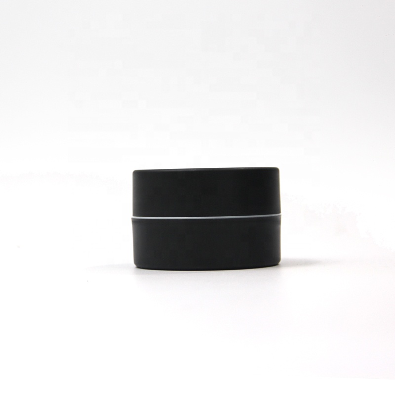 100G 100ml Cosmetic Jar Double Wall Plastic Plastic Body Butter Black Skin Care Cream Pet