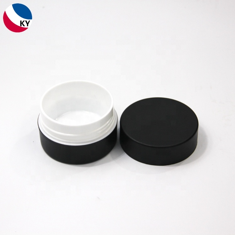 100G 100ml Cosmetic Jar Double Wall Plastic Plastic Body Butter Black Skin Care Cream Pet