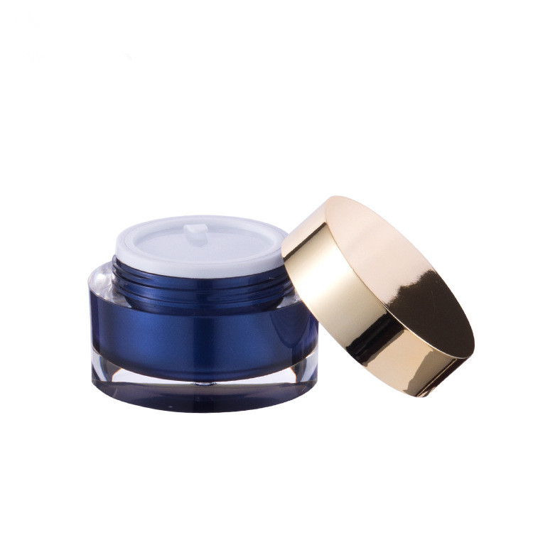 100G Empty Plastic Jar For Cream Cosmetics Cream Jars And Bottle Blue Color Skin Cream Jars Plastic Acrylic