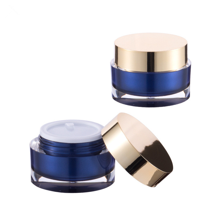 100G Empty Plastic Jar For Cream Cosmetics Cream Jars And Bottle Blue Color Skin Cream Jars Plastic Acrylic