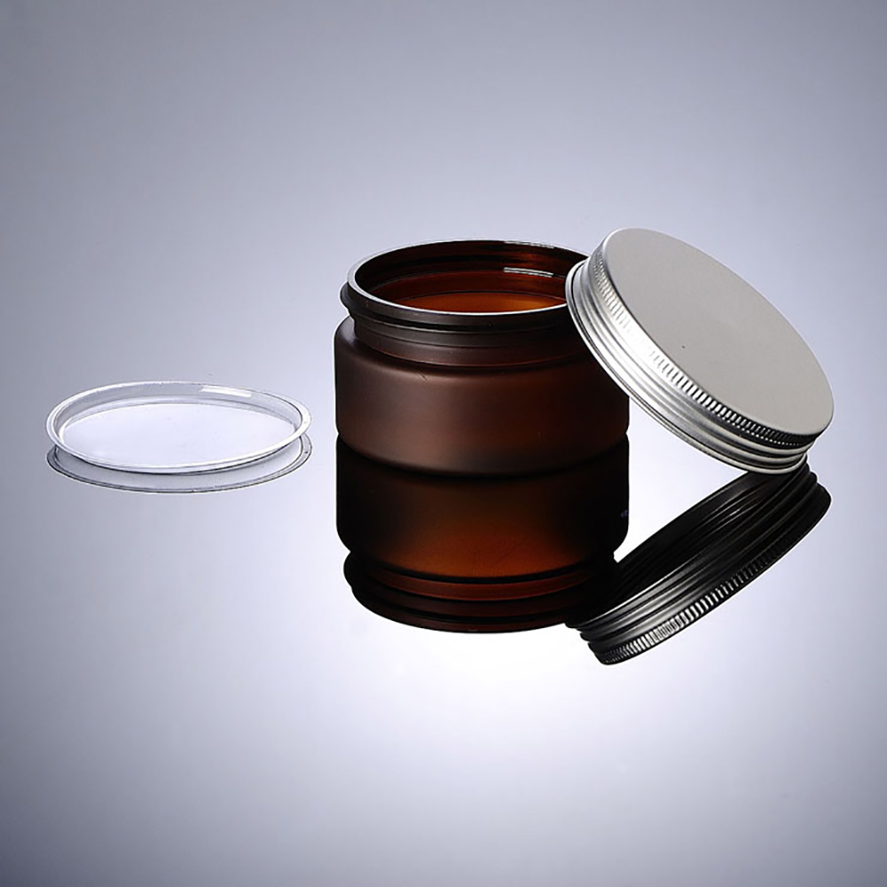 100G brown PET cream bottle Jar,100 g PET cream cans, plastic 100ml cream bottles with black matte cover Cosmetic Packaging